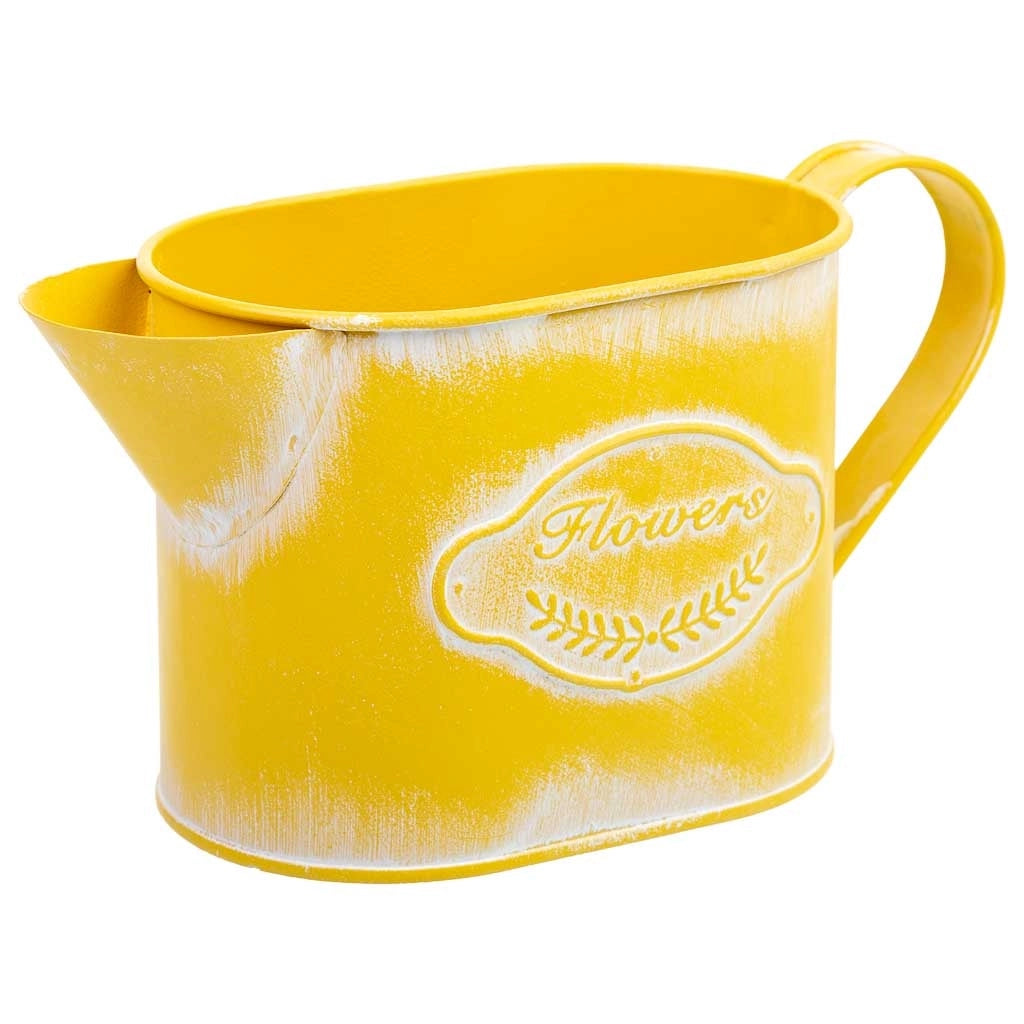 Annaffiatoio in metallo giallo 20,5x8,5x105/11h cm