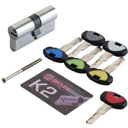 CILINDRO SAGOMATO 'K2' SECUREMME 90 mm (40+10+40) - SECUREMME