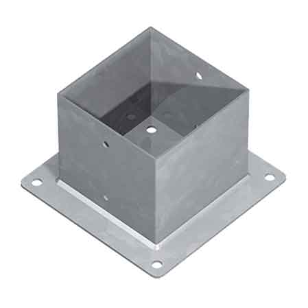 SUPPORTO A PAVIMENTO PER TRAVI 'TG2' mm 141x141x150h - Base 220 mm - TECFI
