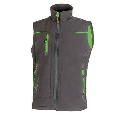 GILET SOFTSHELL 'UNIVERSE' GRIGIO/VERDE Tg. XL - UPOWER