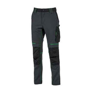 PANTALONE DA LAVORO 'ATOM' GRIGIO/VERDE Tg. M - UPOWER