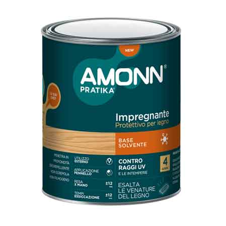 IMPREGNANTE A SOLVENTE AMONN 2,50 lt - Castagno - AMONN