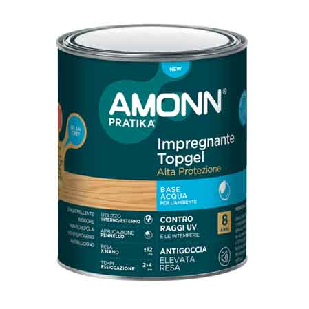 IMPREGNANTE ALL'ACQUA 'TOP GEL' AMONN 0,75 lt - Bianco - AMONN