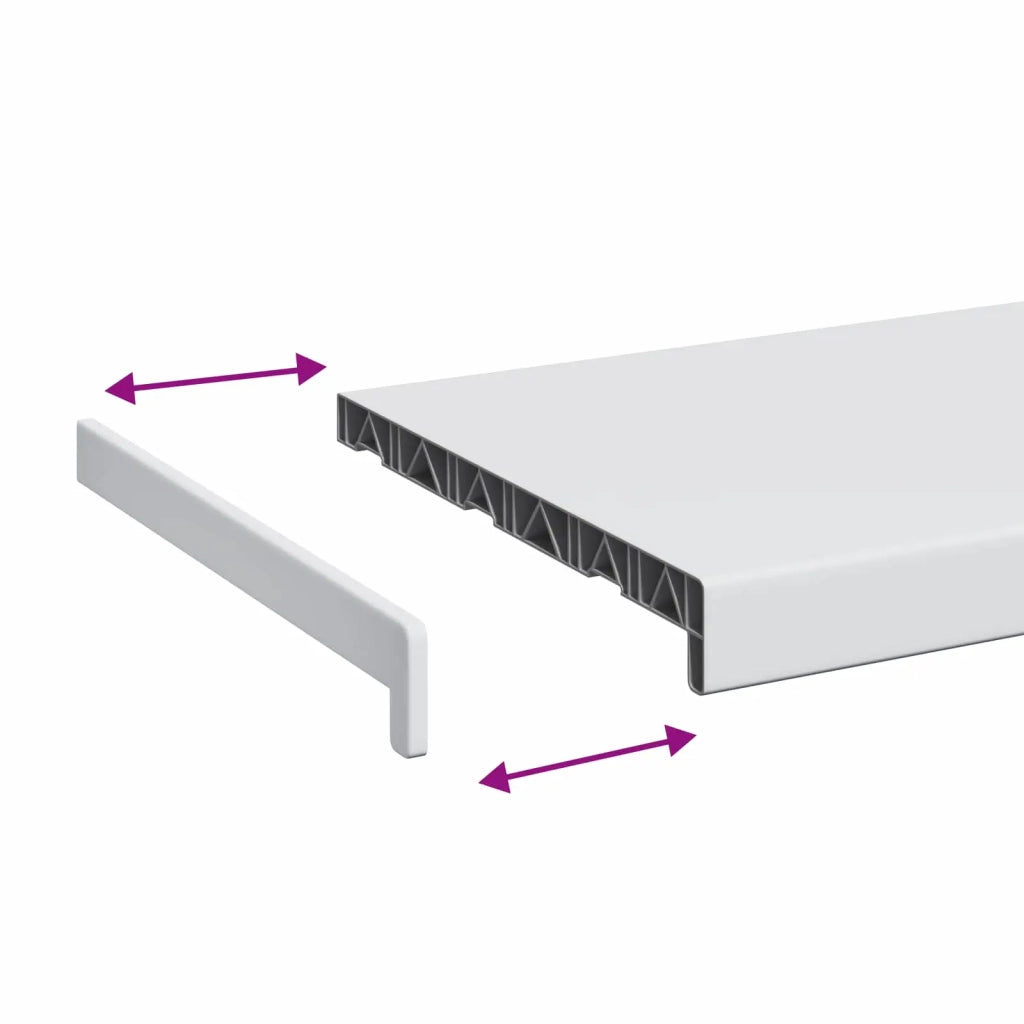 Soglia della Finestra Bianco 120 x 35 x 4,5 cm PVC 42046813