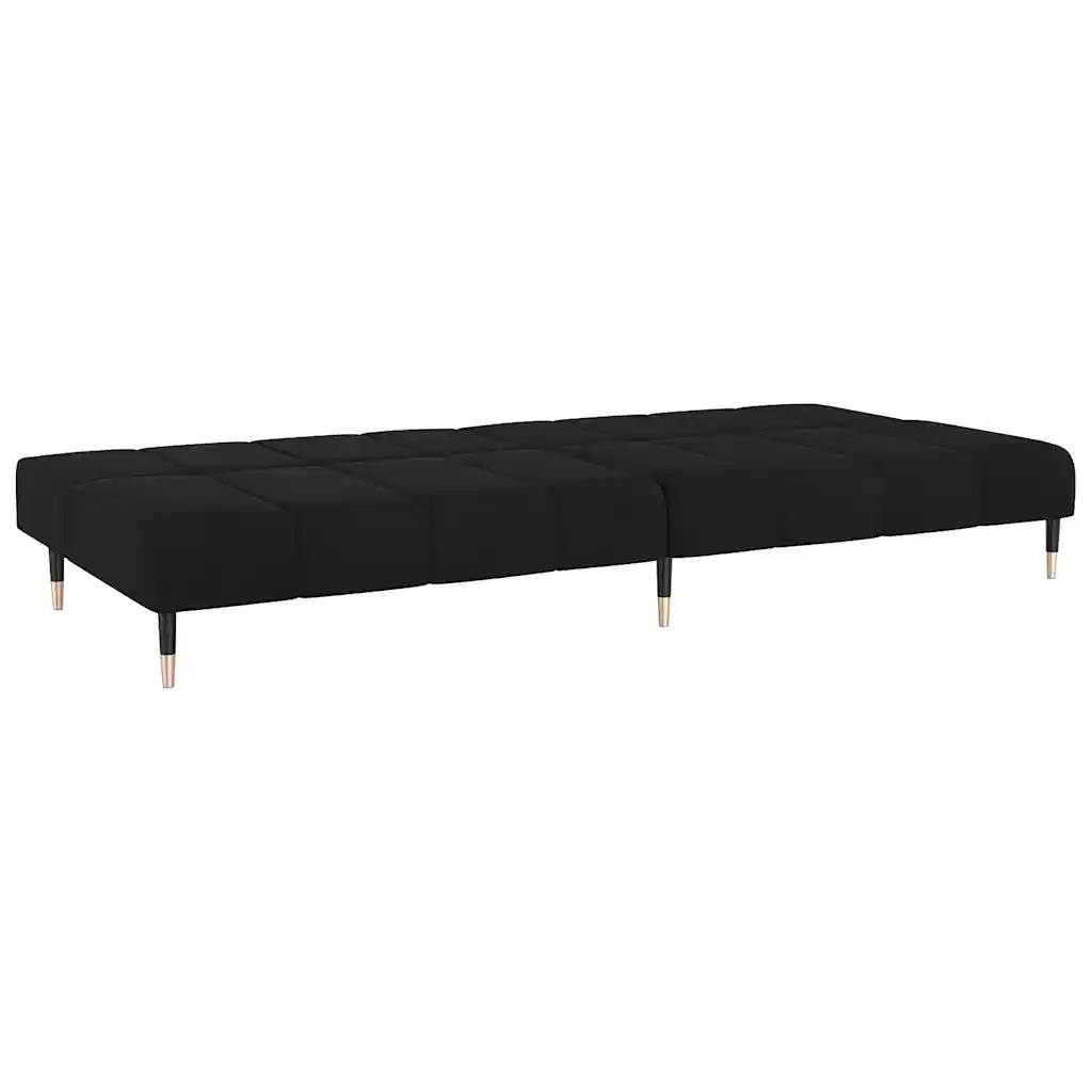 Divano Letto a 2 Posti-Sofa Letto 2 Posti-Daybed Nero in Velluto 497710