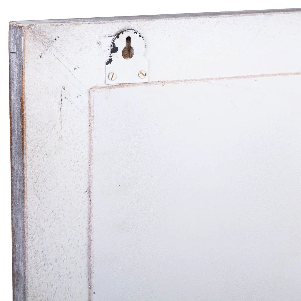Specchio in legno invecchiato bianco 60x5x107