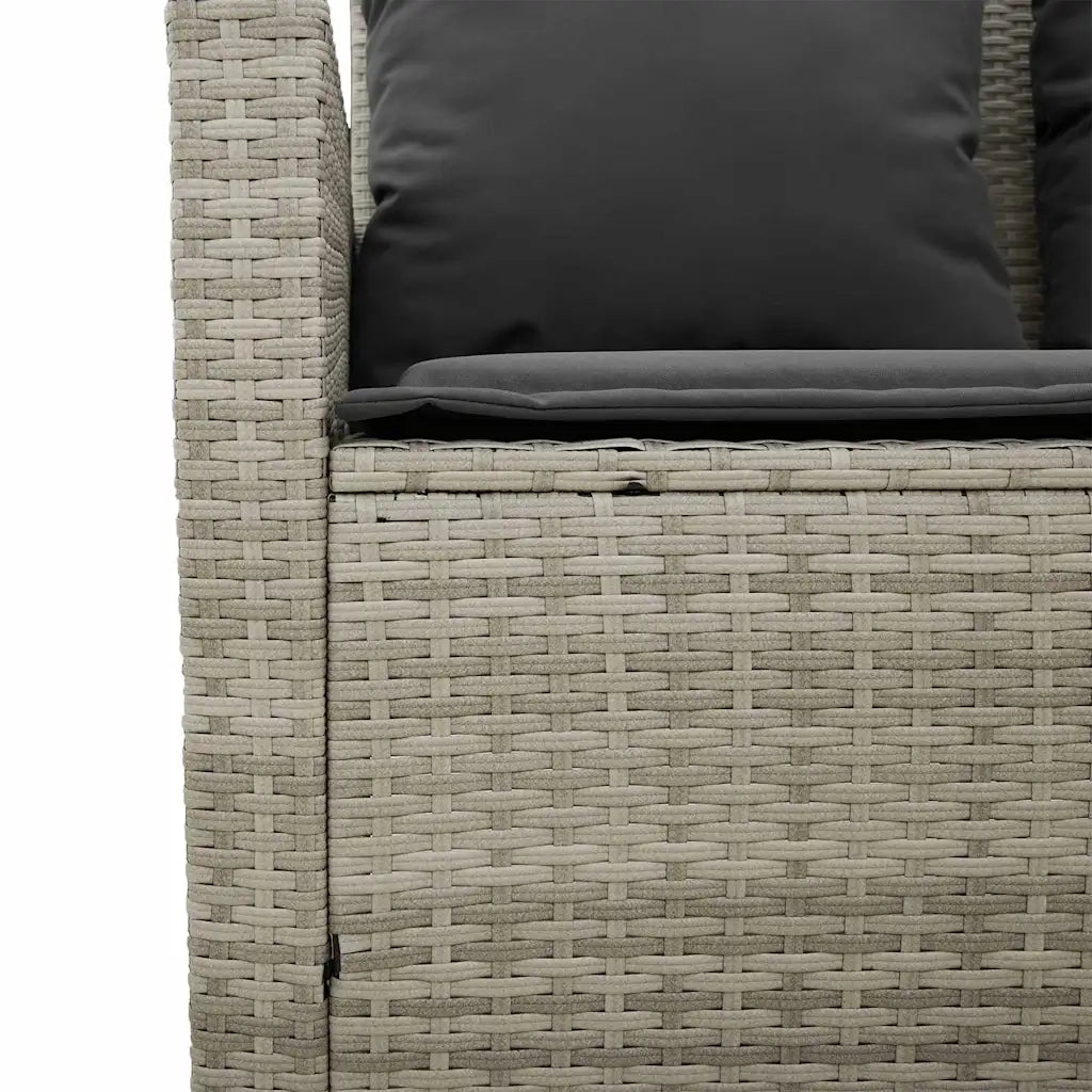 Set Divano da Giardino 6pz con Cuscini Grigio Chiaro Polyrattan 3324582