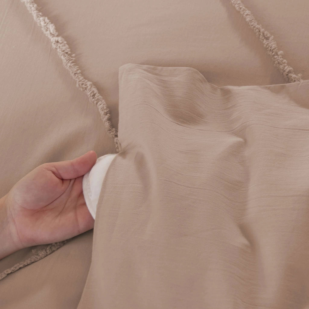 Set biancheria da letto di cotone rosa, 2 posti