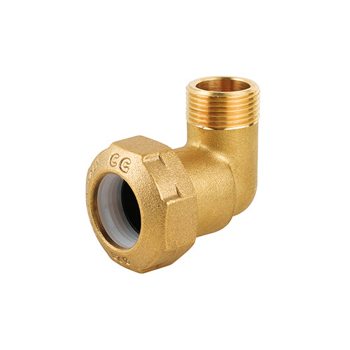 GOMITO MASCHIO IN OTTONE PER TUBO PE- 1/2 x 20- CAVAL- pezzi 1