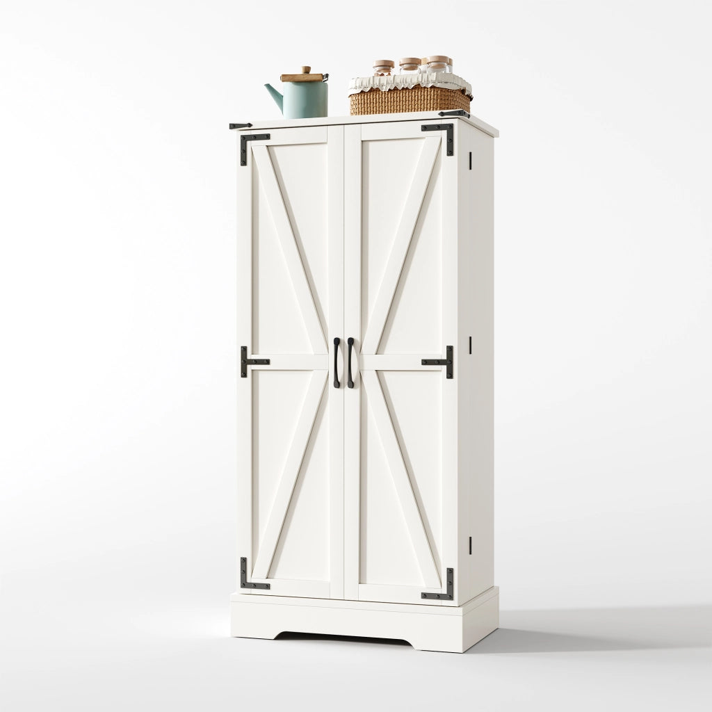 Credenza da Cucina con Ante e Ripiani ¨C MINIMAL ¨C Bianco, 128.5 cm