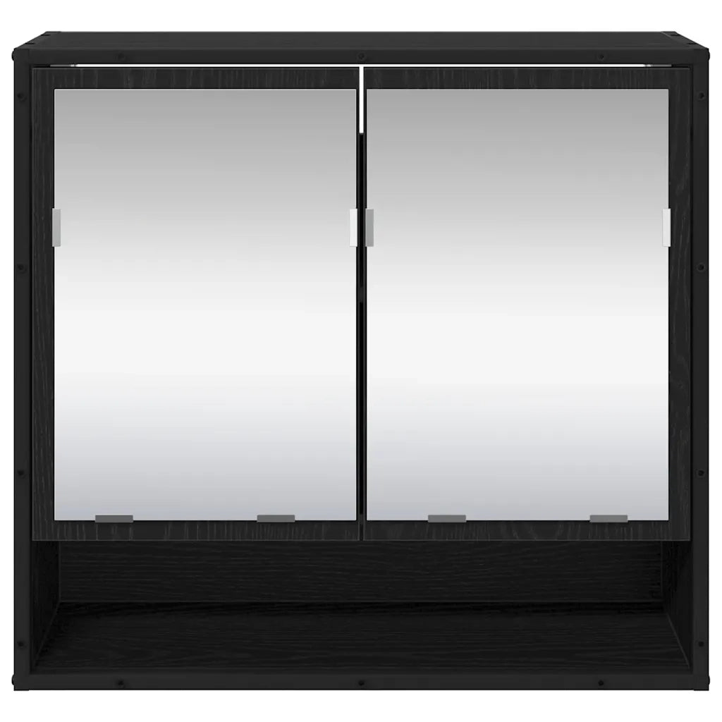 Scaffale da parete con lo scaffale Rovere Nero 65 x 20 x 60 cm 883613