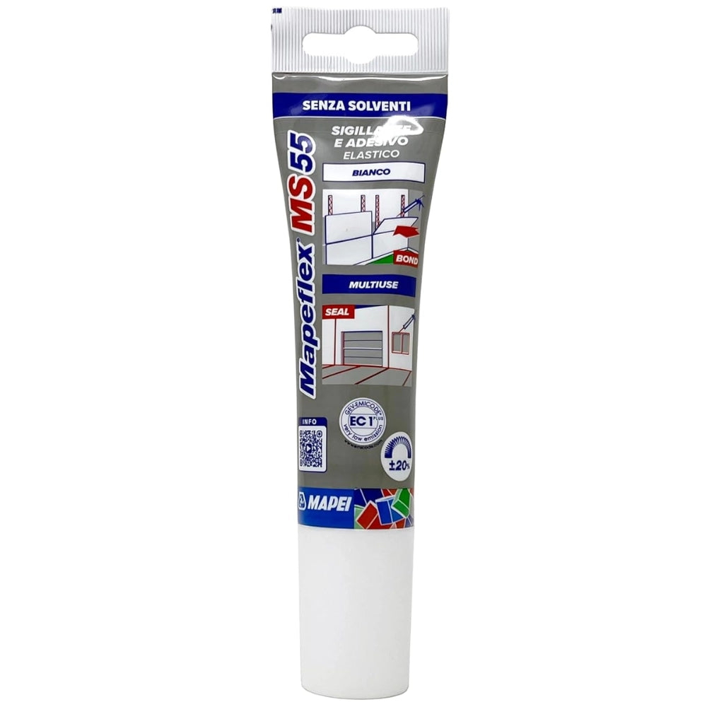 Adesivo sigillante elastico multifunzione mapeflex ms 55 *** colore- bianco - 100, confezione 1