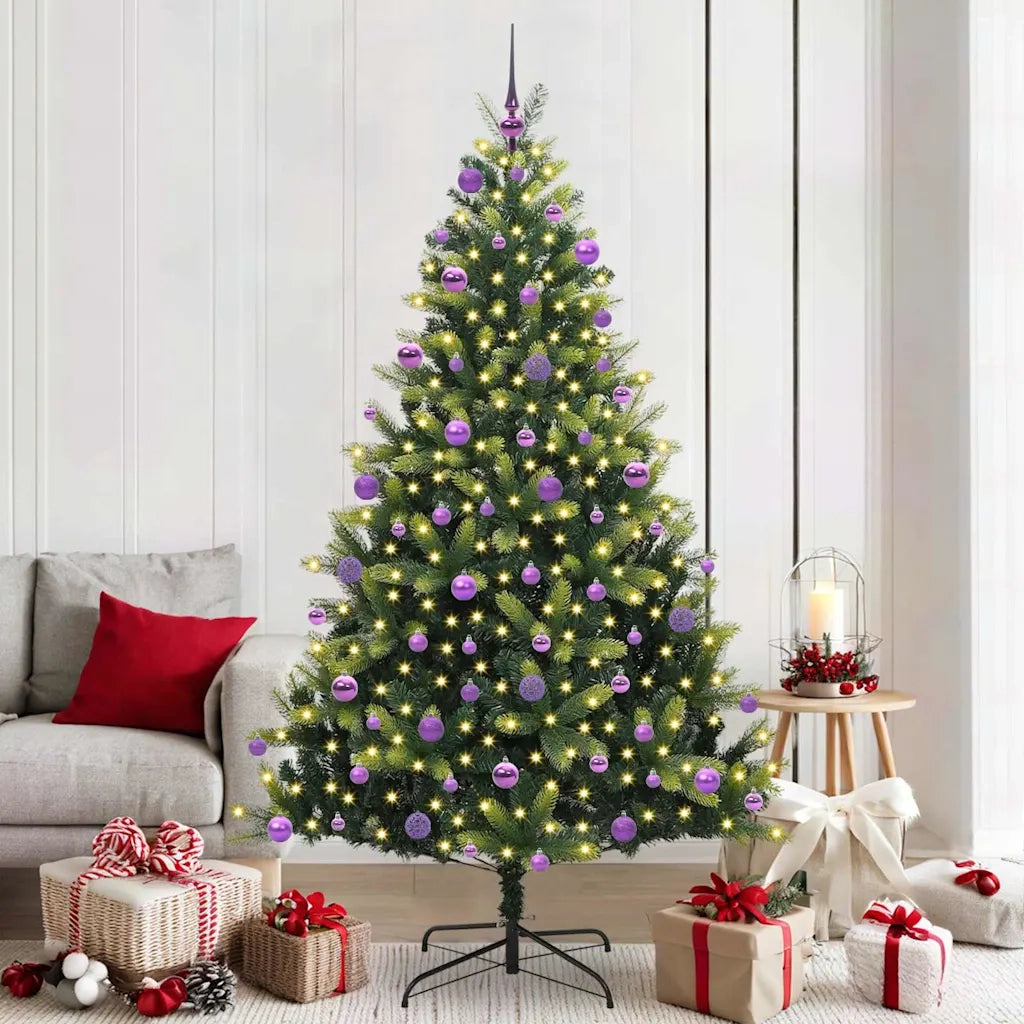 Albero di Natale Artificiale a Cerniera con 300 LED 210 cm
