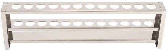 Contenitore di Riscaldamento Standaard 12 Fessure - Sostegno in Acciaio Inossidabile - Contenitore di Laboratorio Standaard - Diametro delle Fessure 2,3 cm - Lunghezza Totale 39 cm - Prestazioni Stabili - Contenitore di Laboratorio Standaard