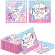 Serviette di carta 40 pezzi - Tema sottomarino - Decorazione per tavola 33x33cm - Serviette per festa