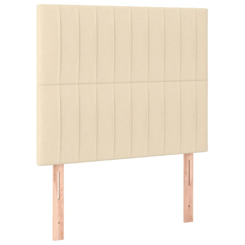 Testiera-Testata-Testiera Decorativa Crema 100x5x118/128 cm Tessuto 141442