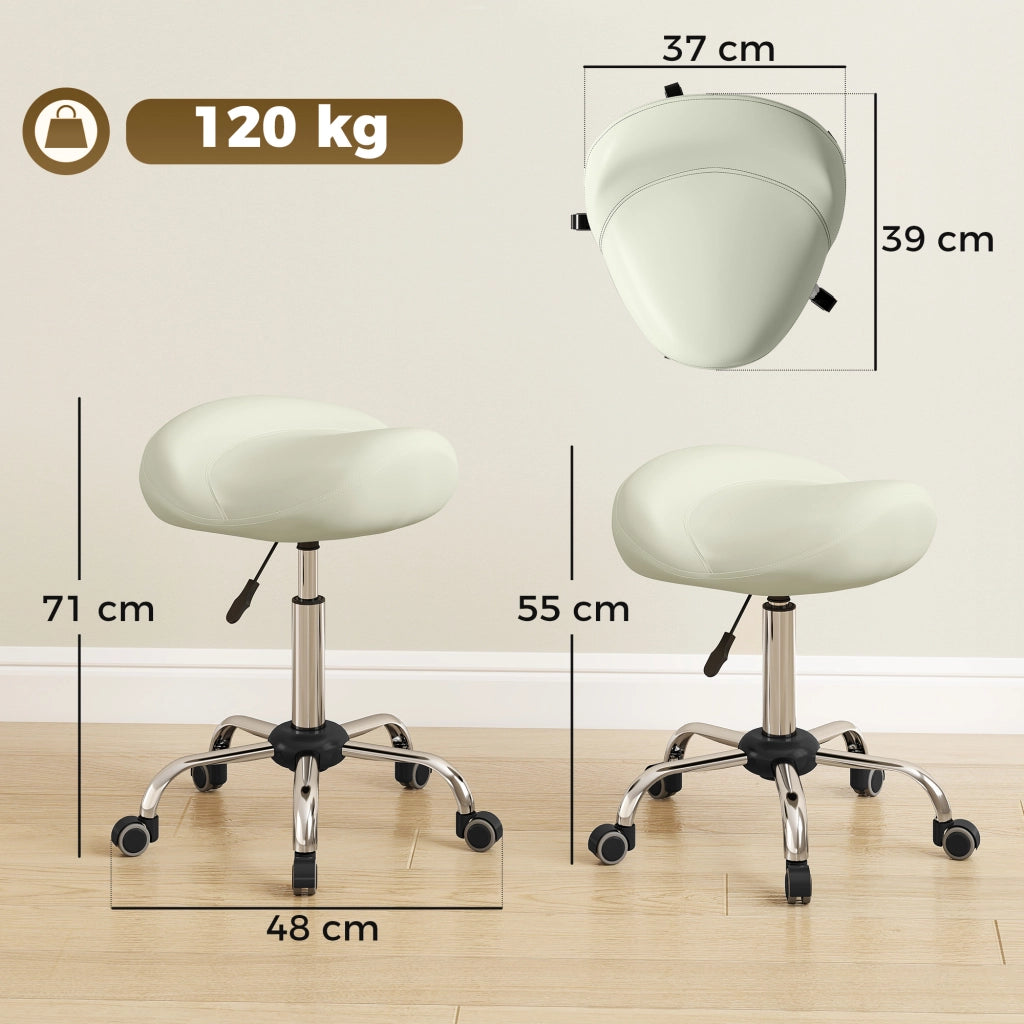 Sedia da massaggio regolabile in altezza ¨C zephmum ¨C similpelle crema
