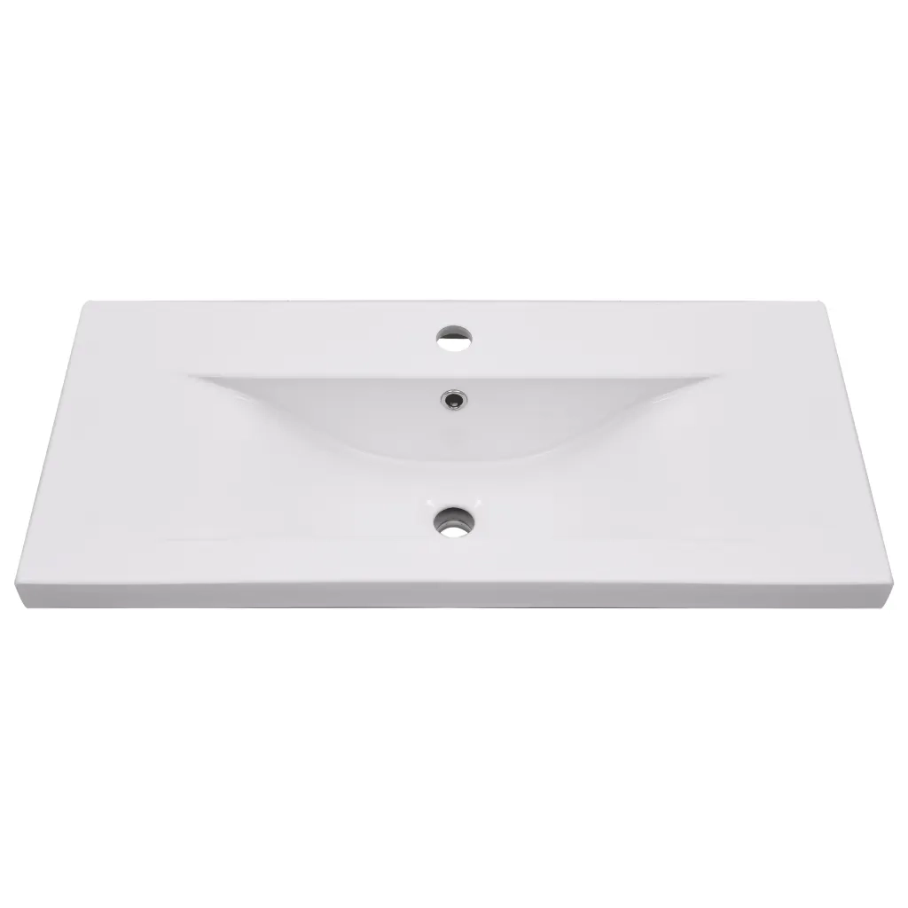 Set Mobili da Bagno 2 pz in Ceramica e Legno Multistrato 3307659
