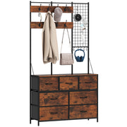 Mobile ingresso con scarpiera, appendiabiti, cassetti e ripiani ¨C Xylo ¨C 100x30x183 cm marrone rustico
