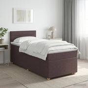 Letto box spring con materasso Marrone Scuro 90 x 190 cm 3450842
