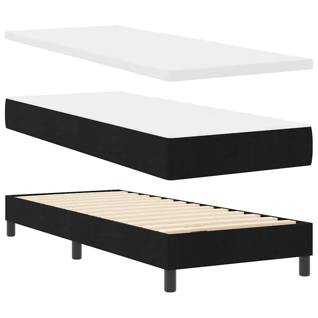 Letto a molle con materasso con led Nero 80 x 200 cm Tessuto 3342242