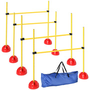 Set Agility per Cani 4 Pezzi ¨C Xylo ¨C con 4 Ostacoli e Borsa per Trasporto, Giallo