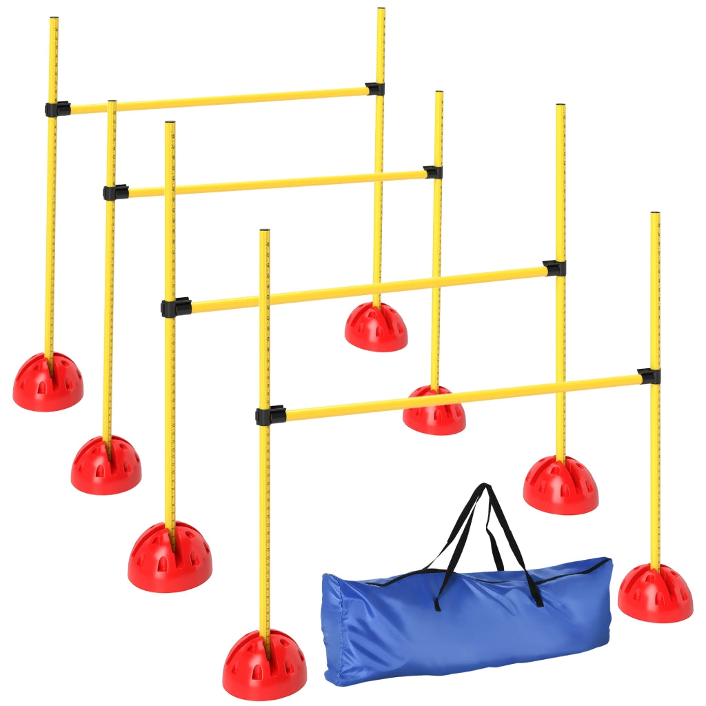 Set Agility per Cani 4 Pezzi ¨C Xylo ¨C con 4 Ostacoli e Borsa per Trasporto, Giallo