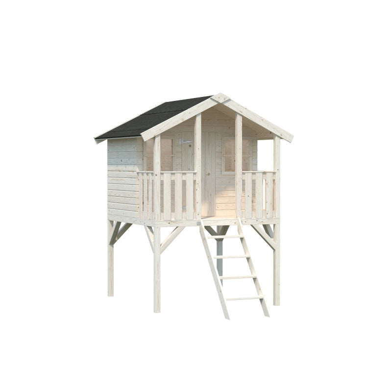 Casetta gioco bambini Toby 180x192 cm su palafitta in legno con pavimento  Esterni da Vivere