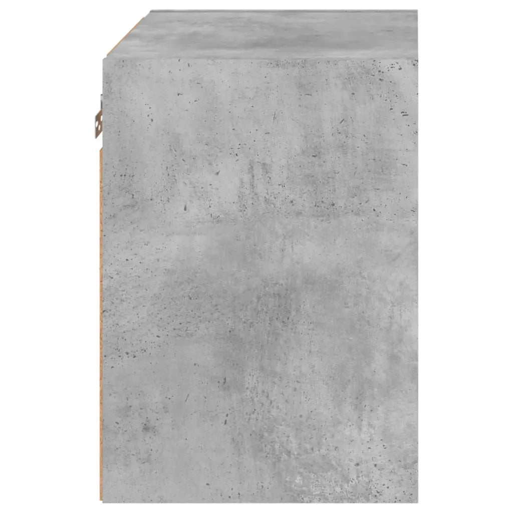 Comodino con Luci LED a Parete Grigio Cemento 837070