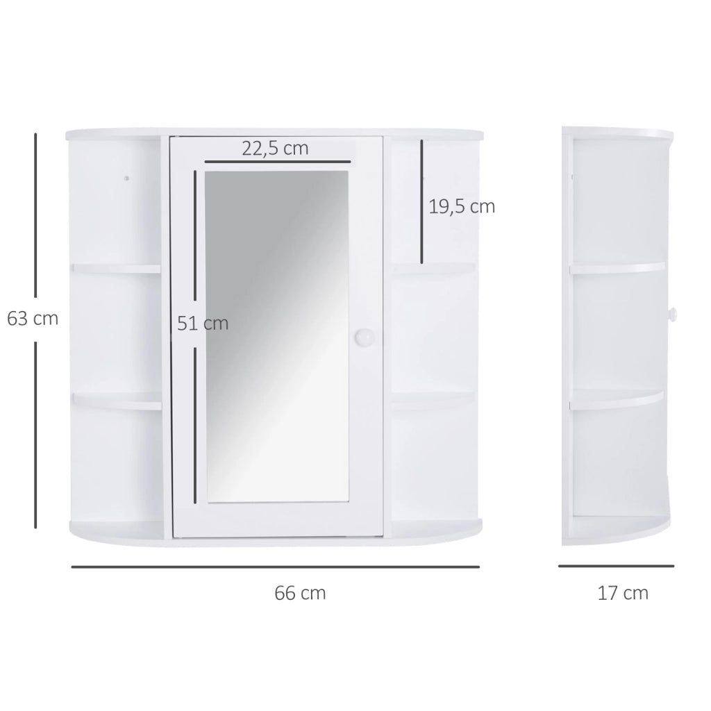 Armadio da Bagno con Specchio ¨C zephmum ¨C Bianco