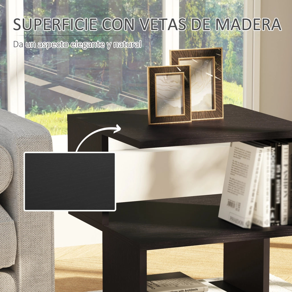 Tavolino 3 Livelli ¨C Minimal ¨C 40x40x43 cm Nero