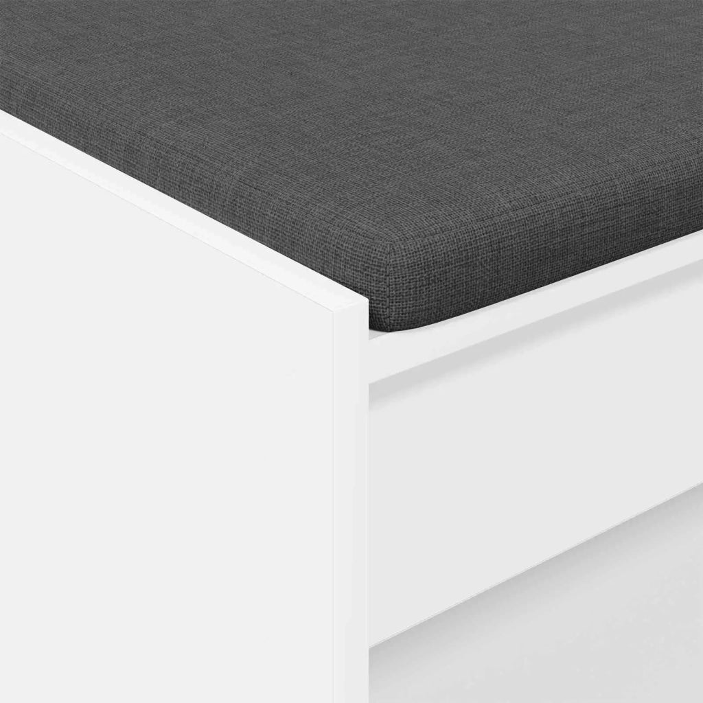 Panca per ingresso con cuscino Bianco 83 x 38 x 45 cm