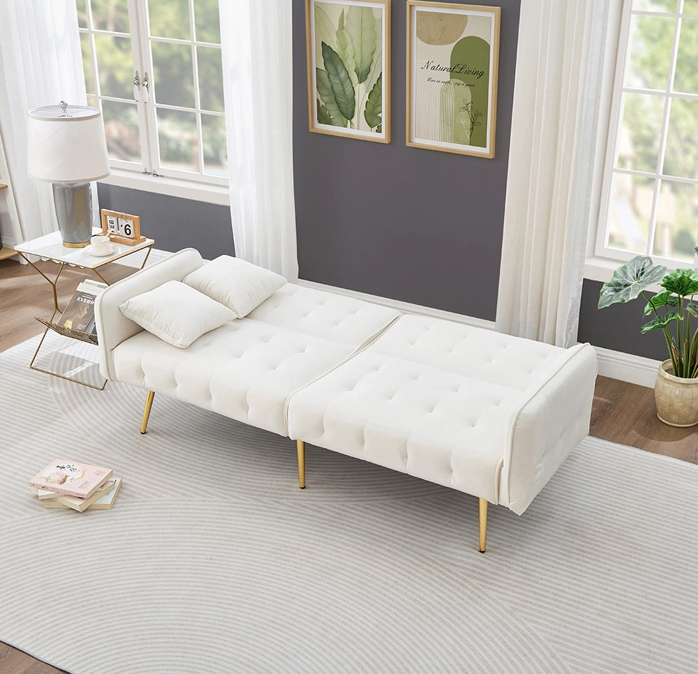 Divano letto 2 posti - Xylo - Regolabile in velluto 180x190 cm