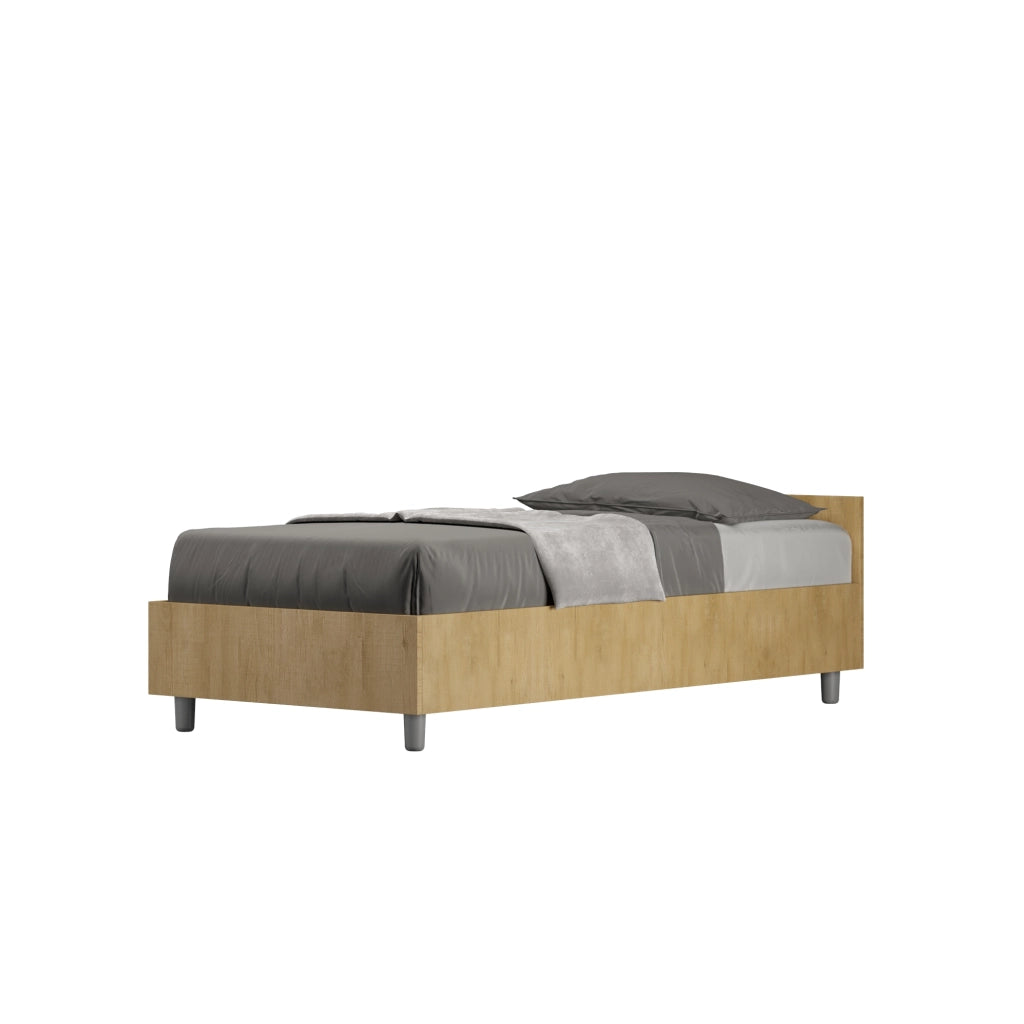 BS COM Letto singolo contenitore 80x200 quercia