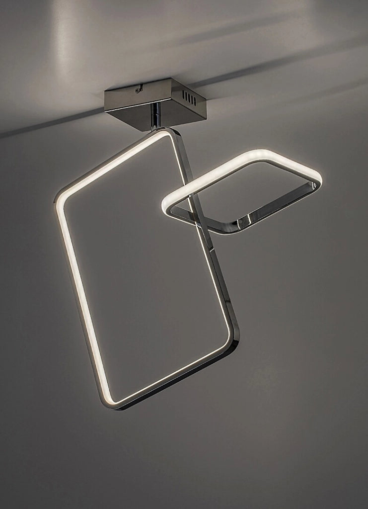 Plafoniera LED moderna cromata 36W 4000K Malwen Rabalux