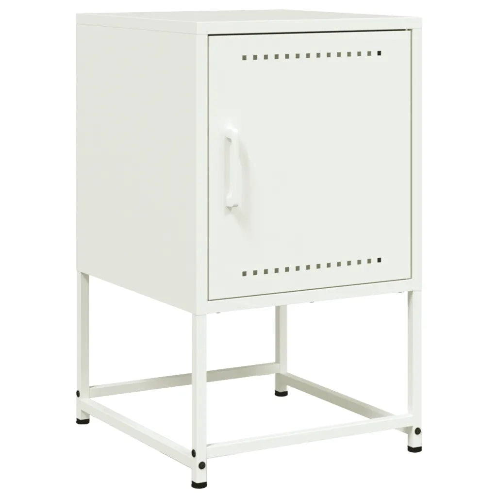 Comodini 2 pz Bianchi 36x39x60,5 cm in Acciaio 846457