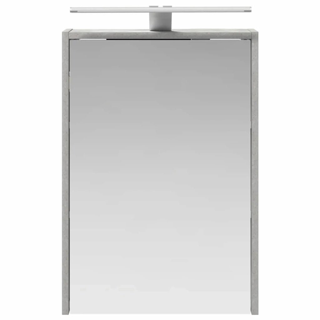 Mobiletto per specchio da bagno con lo scaffale Grigio cemento 889146