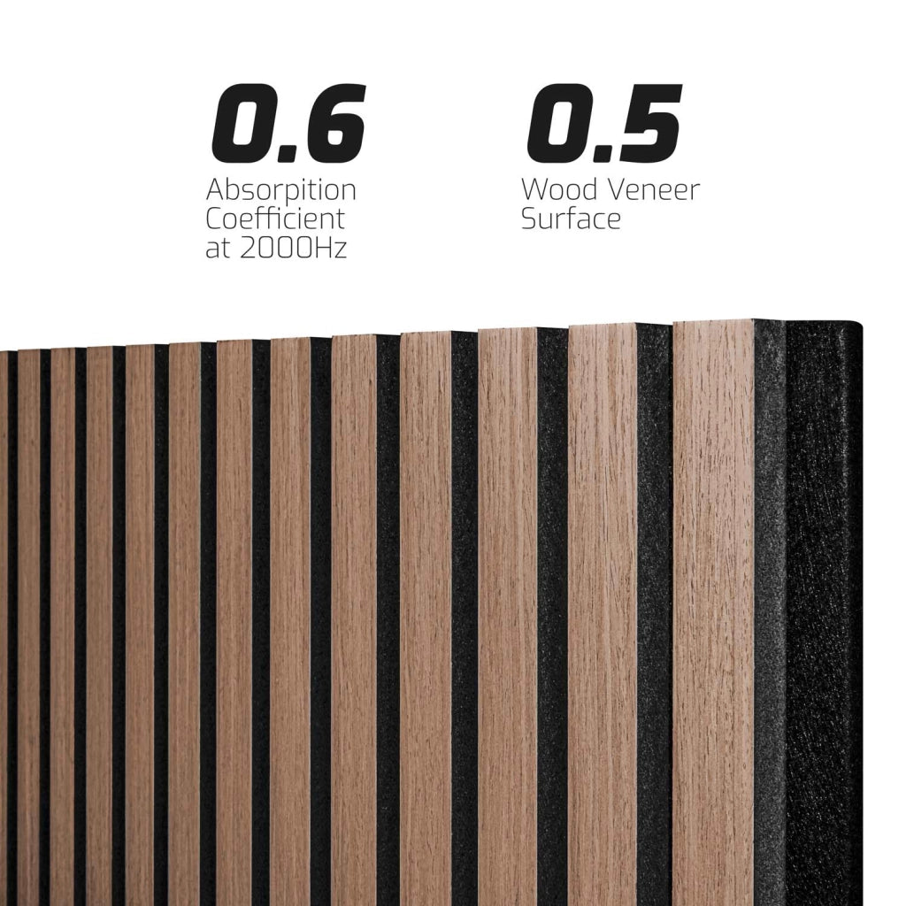 Beethoven - Set di 4 pannelli fonoassorbenti decorativi in legno 150x60 cm, marrone chiaro