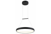 Lampada a sospensione nera anello Ø40 LED 24W Thea Reality