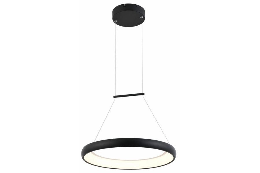 Lampada a sospensione nera anello Ø40 LED 24W Thea Reality