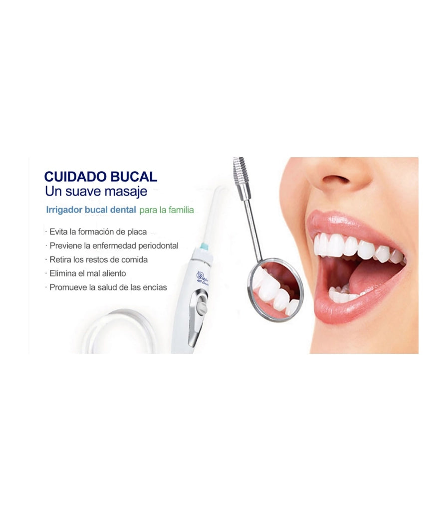 Irrigatore Dentale Standard e Adattatori Doccia | Senza Batterie | Pressione Rubinetto | Getto Illimitato