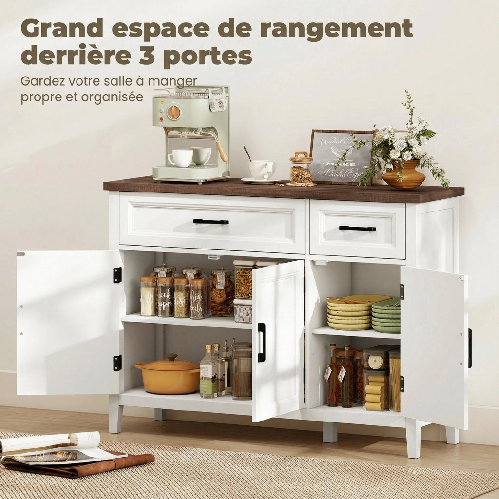 Credenza ¨C Minimal ¨C Bianco 110x35x80,5 cm