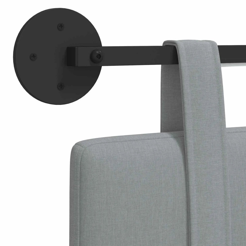 Testiera | Testata sospesa Con luce LED Grigio Chiaro Tessuto