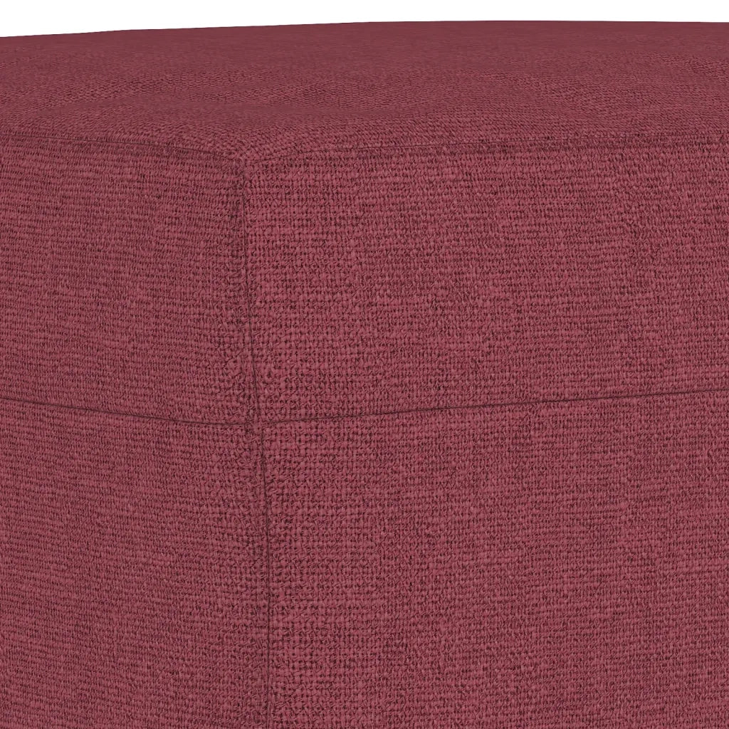 Set di Divani 3 pz con Cuscini Rosso Vino in Tessuto 3201678