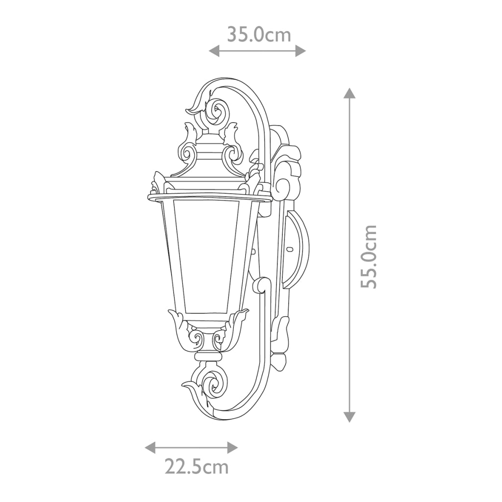 Applique esterna classica Baltimore Elstead E27 IP44