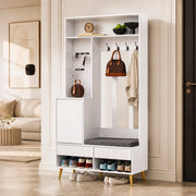 MOBILE INGRESSO Con panca 100x35x180 cm MDF bianco
