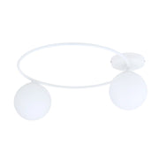 Plafoniera Emibig SOPRA 2 luci E14 vetro bianco 47cm