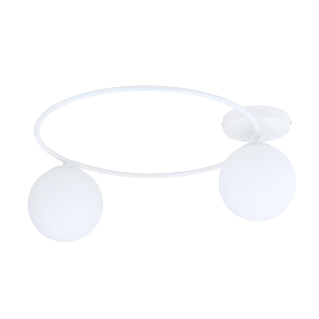 Plafoniera Emibig SOPRA 2 luci E14 vetro bianco 47cm