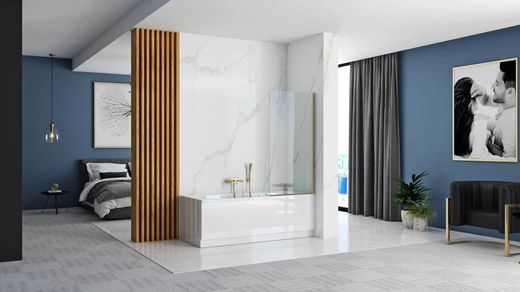 Schermo Vasca Rea Elegant Gold 70