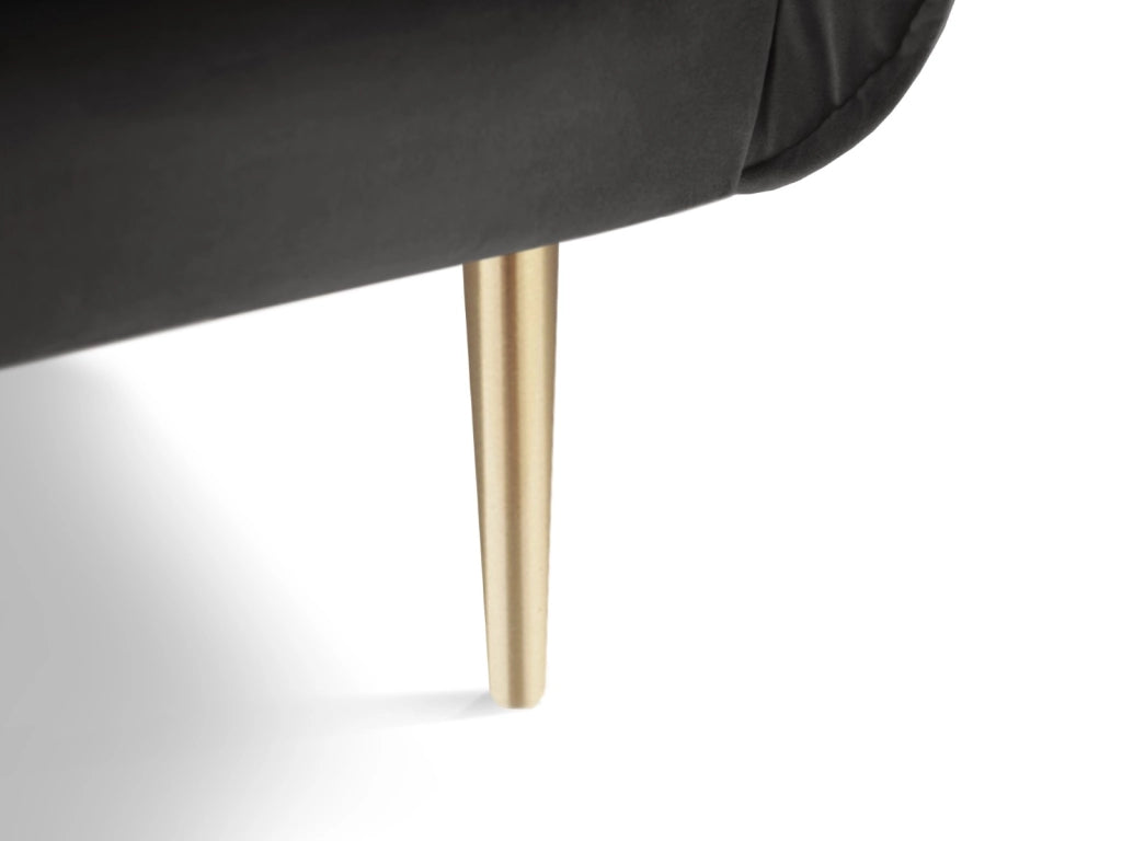 Cosmopolitan Design - Poltrona "Vienna" in velluto grigio scuro 